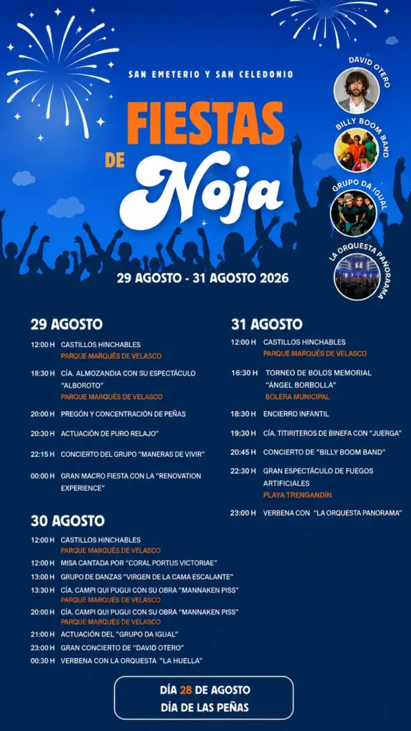 Cartel Fiestas Noja 2026
