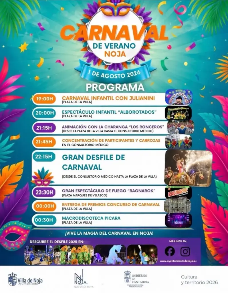 Cartel Carnaval de Verano Noja 2026