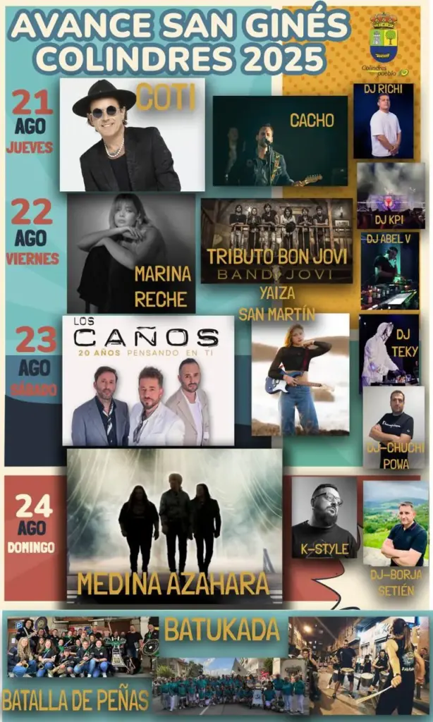 Cartel Fiestas de Colindres 2025 San Gines