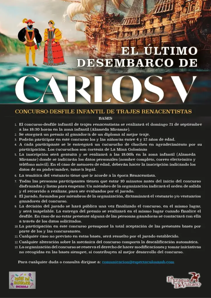 Cartel Concurso Trajes Infantiles Desembarco Carlos V Laredo