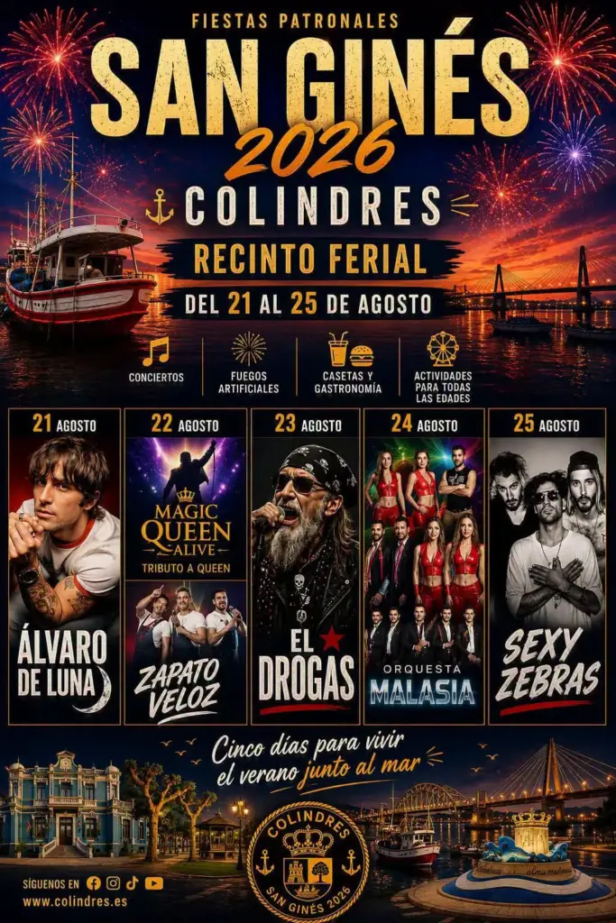 Cartel Fiestas de Colindres 2026 San Gines