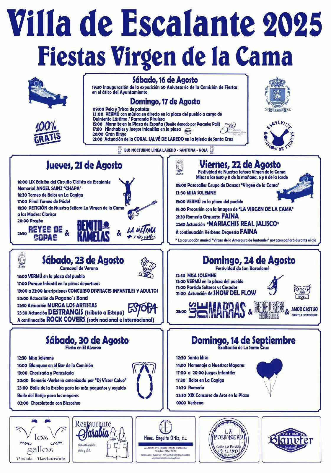 Cartel Fiestas de Escalante 2025