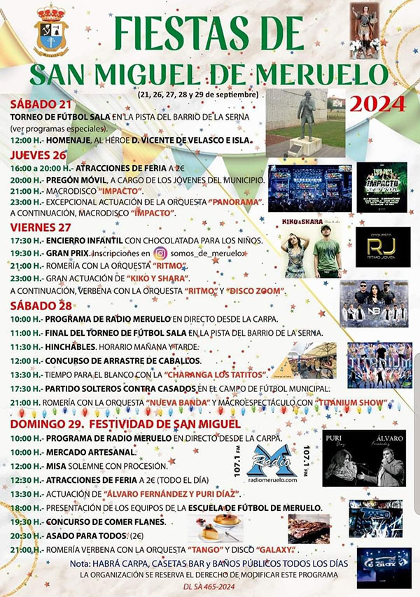 Cartel Fiestas de Meruelo 2024