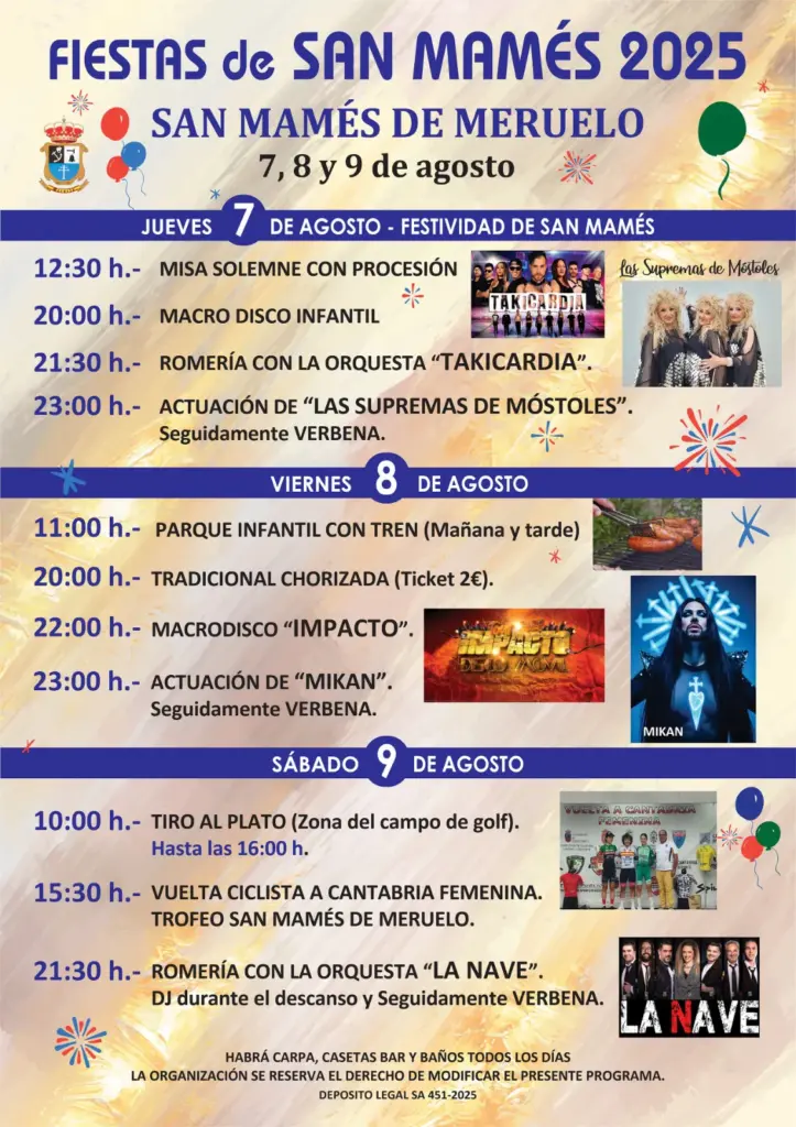 Cartel Fiestas Meruelo 2025