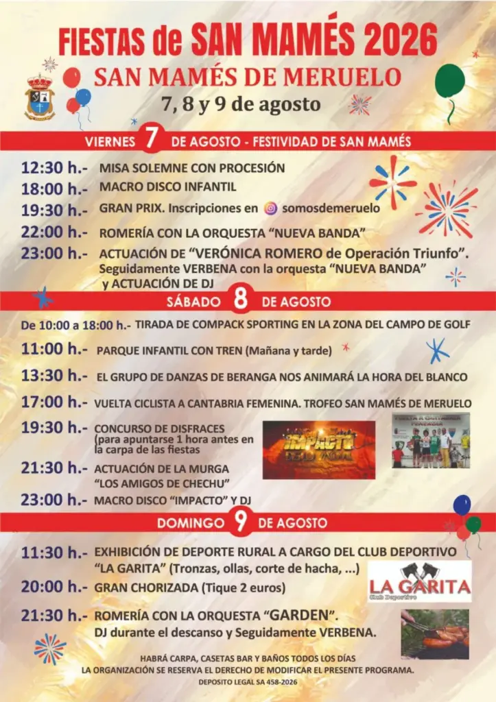 Cartel Fiestas Meruelo 2026