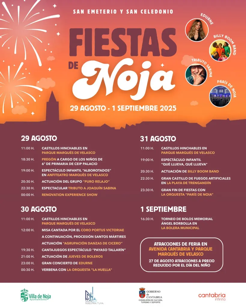 Cartel Fiestas Noja 2025