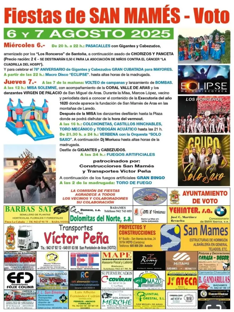 Cartel Fiestas Voto 2025