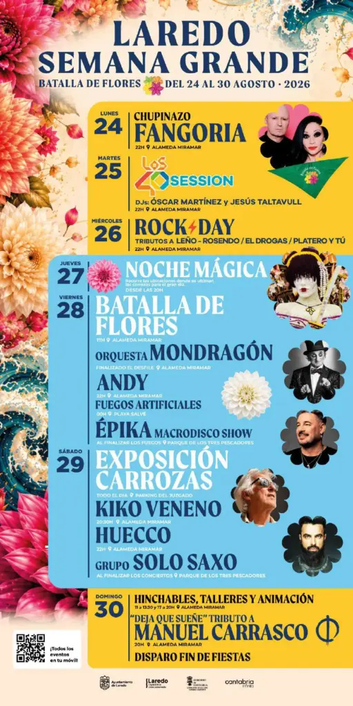 Cartel Fiestas Semana Grande Laredo 2026