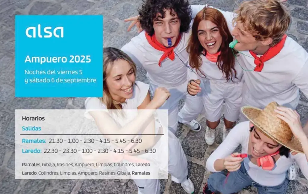 Horario autobuses fiestas de Ampuero 2025