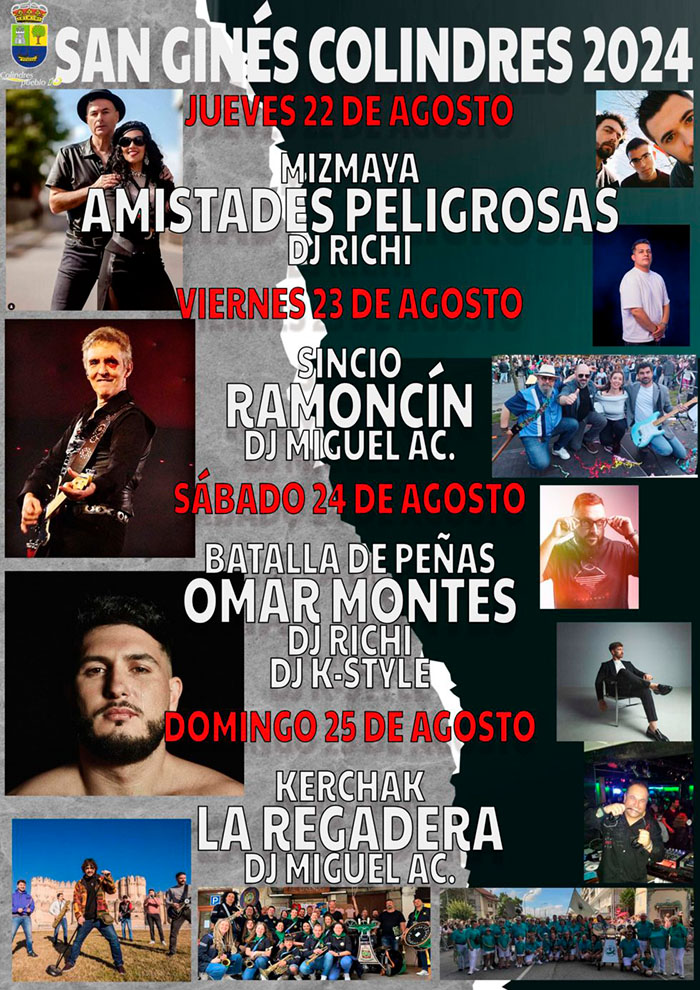 Cartel Fiestas de Colindres 2024 San Gines