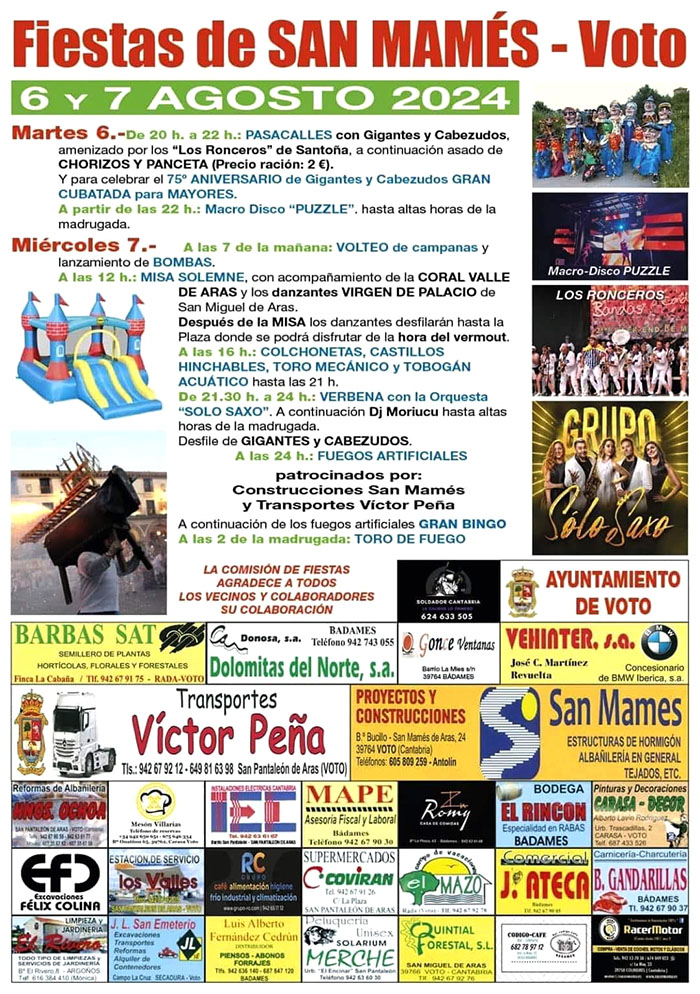 Cartel Fiestas de Voto 2024