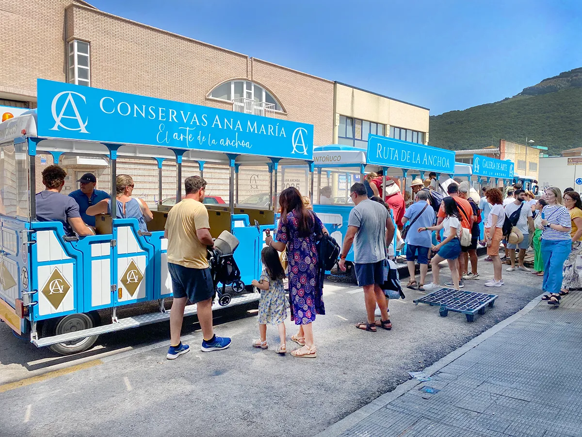 Tren turístico de Santoña visita a conservera