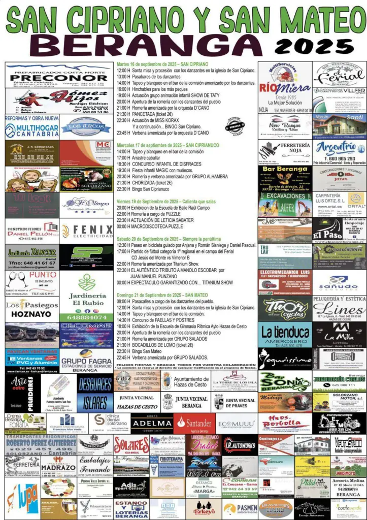 Cartel Fiestas Beranga 2025
