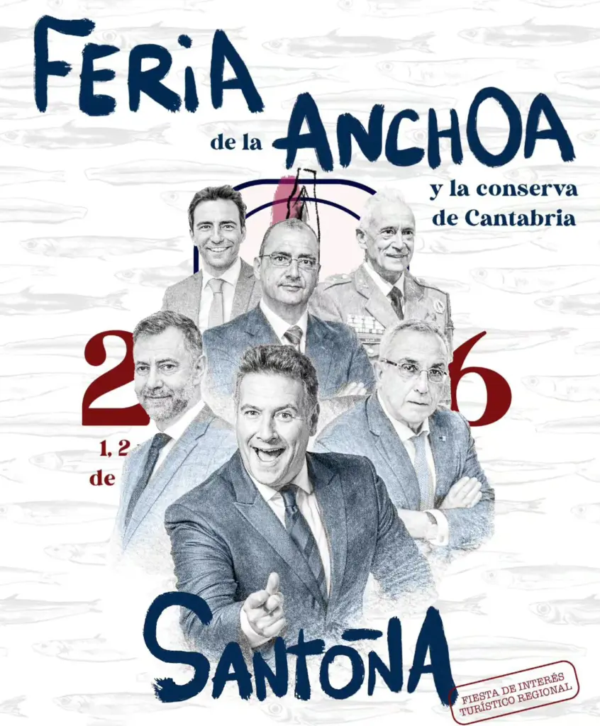 Cartel cofrades de honor Feria de la Anchoa Santoña 2026