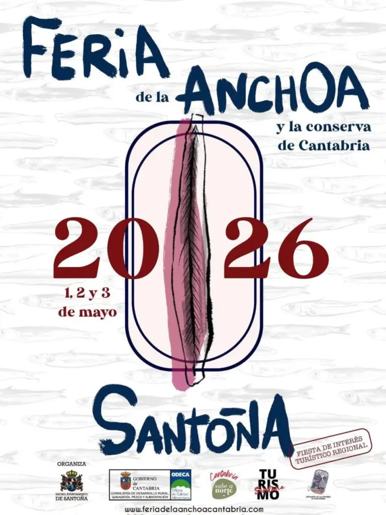 Cartel de la Feria de la Anchoa en Santoña 2026